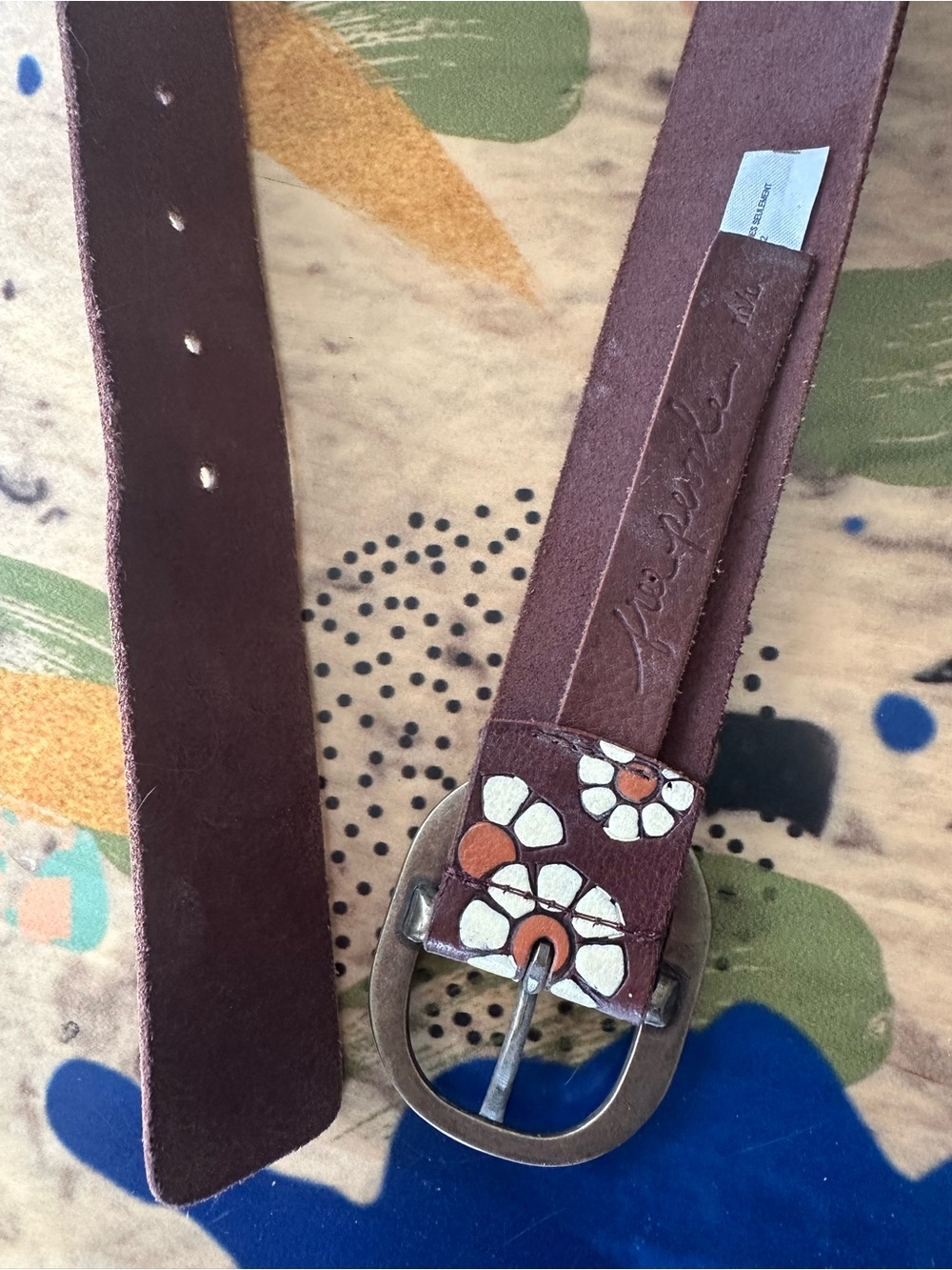 Free People Floral Leather Belt - Picture 3 of 3